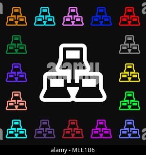 Local Area Network Icon Anmelden. Vielen bunten Symbole für Ihr Design. Vector Illustration Stock Vektor