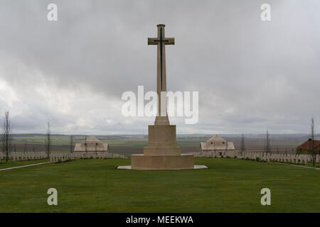 Villers Bretonneux (Frankreich) Memorial AIF Blick über die umliegende Landschaft Stockfoto