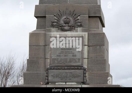 Denkmal des Dritten australischen Division Memorial, Sailly-le-Sec an der Somme WWI Stockfoto