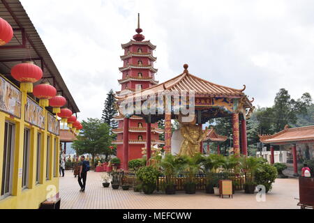 Blick auf die Zehn Tausend Buddhas Monastery in Sha Tin, in Hongkong, China Stockfoto