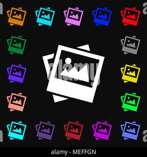 Datei jpg Symbol unterzeichnen. Vielen bunten Symbole für Ihr Design. Vector Illustration Stock Vektor
