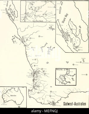 . Sterben Fauna Südwest - Australiens. Ergebnisse der Hamburger südwest-australischen Forschungsreise 1905. Stockfoto