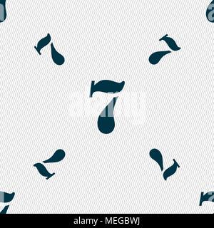 Nummer sieben Symbol unterzeichnen. Nahtlose Muster mit geometrischen Struktur. Vector Illustration Stock Vektor