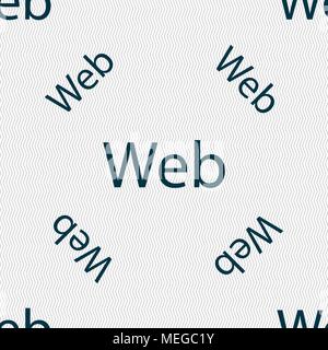 Web zeichen Symbol. World wide web Symbol. Nahtlose Muster mit geometrischen Struktur. Vector Illustration Stock Vektor