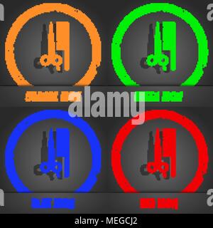 Haar Symbol. Modernen Stil. In den Orange, Grün, Blau, Grün design. Vector Illustration Stock Vektor
