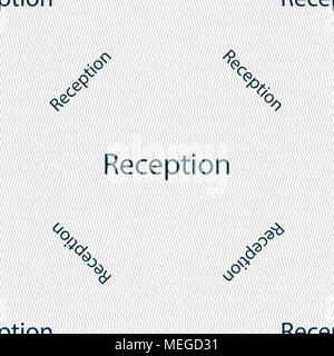 Rezeption zeichen Symbol. Hotel Registrierung Tabelle Symbol. Nahtlose Muster mit geometrischen Struktur. Vector Illustration Stock Vektor