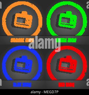 Id-Symbol. Modernen Stil. In den Orange, Grün, Blau, Grün design. Vector Illustration Stock Vektor