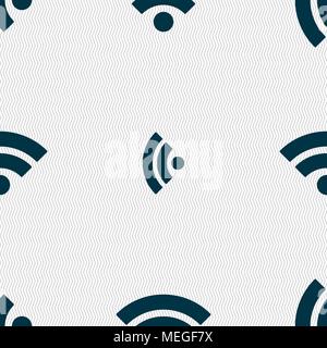 Wlan anmelden. Wi-fi-Symbol. Symbol für drahtlose Netzwerke. Wlan-Zone. Nahtlose abstrakt Hintergrund mit geometrischen Formen. Vector Illustration Stock Vektor