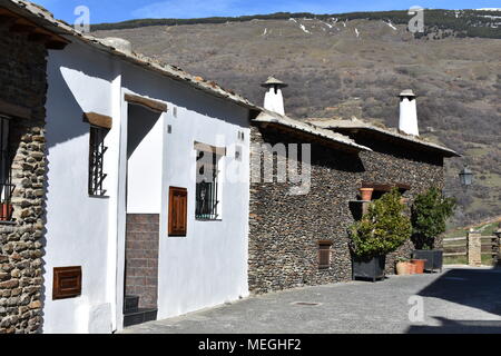 Street View Capileira, Las Alpujarras, Provinz Granada, Spanien Stockfoto