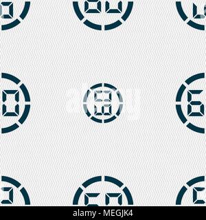 60 zweite Stoppuhr-symbol unterzeichnen. Nahtlose abstrakt Hintergrund mit geometrischen Formen. Vector Illustration Stock Vektor