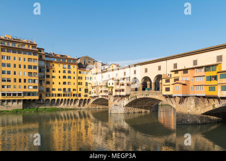 Ponte Vecchio in Florenz - Toskana, Italien Stockfoto