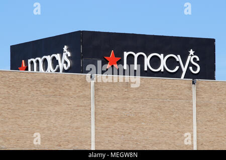 Dayton - ca. April 2018: Macy's Department Store. Macy's, Inc. ist einer der Nation Premier Omnichannel Einzelhändler II. Stockfoto