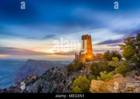 Desert View Wachturm am Grand Canyon, Arizona, USA. Stockfoto
