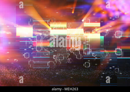 Test Bildschirm Glitch Textur Stockfoto