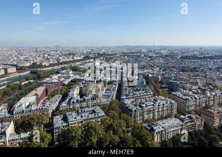 Aussicht vom Eiffelturm Stockfoto