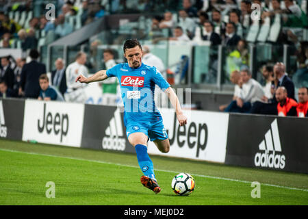 Turin, Italien. 22 Apr, 2018. Callejon während der Serie A Gleichen FC Juventus vs Napoli. Napoli gewann 0-1 bei der Allianz Stadion, in Turin, Italien, 22. April 2018 Credit: Alberto Gandolfo/Alamy leben Nachrichten Stockfoto