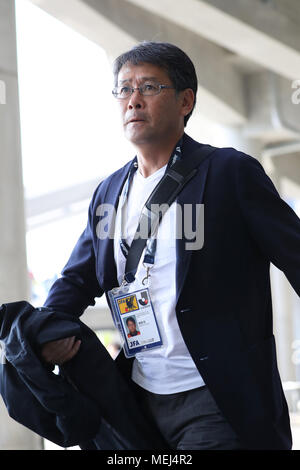 Kanagawa, Japan. 21 Apr, 2018. ÄTakashi Sekizuka (JPN) Fußball: 2018 J1 Liga Match zwischen Kawasaki Frontale - Kashima Antlers an Todoroki Stadion in Kanagawa, Japan. Credit: yohei Osada/LBA SPORT/Alamy leben Nachrichten Stockfoto