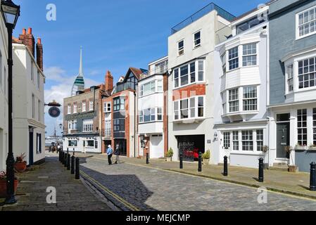 Badewanne Platz in alten historischen Gegend von Portsmouth Harbour Hampshire England Großbritannien Stockfoto