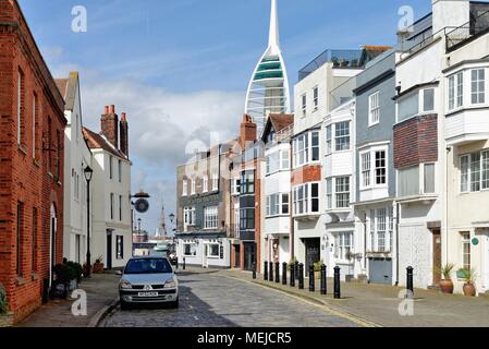 Badewanne Platz in alten historischen Gegend von Portsmouth Harbour Hampshire England Großbritannien Stockfoto