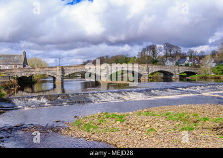 Cree Brücke im Jahr 1813 gebaut, der Überquerung des Flusses Cree, Newton Stewart mit Minnigaff, Newton Stewart, Dumfries and Galloway, Schottland, Großbritannien Stockfoto