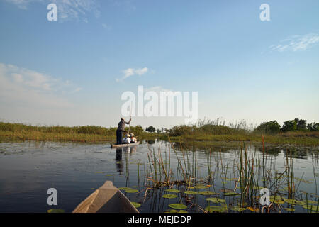Sonnenaufgang auf dem Okavango Delta Stockfoto