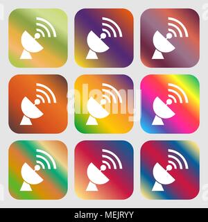 Satelliten-Antenne-Symbol Stock Vektor