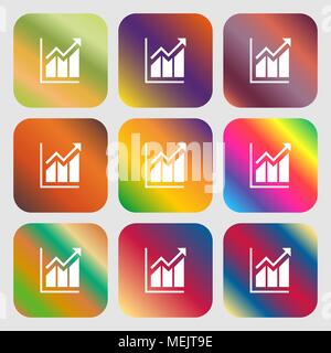 Wachsende Balkendiagramm-Symbol Stock Vektor