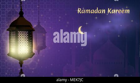 Ramadan. Muslimische Abbildung mit Ramadan für die dekorative Gestaltung. Stock Vektor