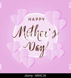 Vector Illustration des Tages Karte des floralen Mutter Stock Vektor