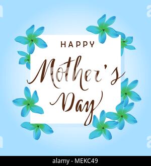 Vector Illustration des Tages Karte des floralen Mutter Stock Vektor