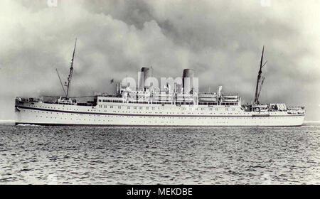 Windrush Schiff, HMT Empire Windrush, ursprünglich MV Monte Rosa, Passagierschiff und Kreuzfahrtschiff Stockfoto