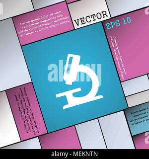 Mikroskop Symbol unterzeichnen. Moderne Wohnung Stil für Ihr Design. Vector Illustration Stock Vektor