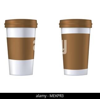 Verfügbare Kaffeetasse Vorlage. Vector Illustration. Stock Vektor