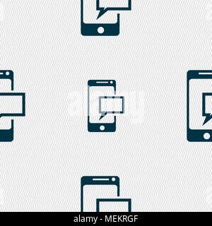 Auf das Symbol "Mail". Briefumschlag. Nachricht sms anmelden. E-Mail-Navigationstaste drücken. Nahtlose abstrakt Hintergrund mit geometrischen Formen. Vector Illustration Stock Vektor