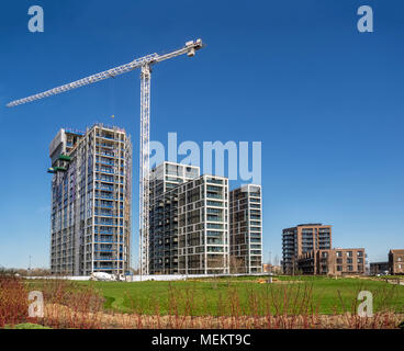 WOOLWICH, LONDON: Tower Blocks im Bau Stockfoto