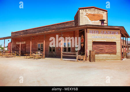 Big Jake's Saloon Restaurant im Alten Tucson Studios Freizeitpark in Arizona Stockfoto