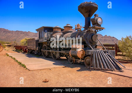 Die Reno Locomotime in der Spieler Film bei der Alten Tucson Studios Freizeitpark in Arizona verwendet Stockfoto