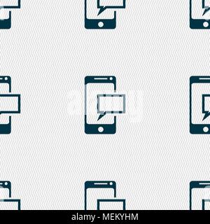 Auf das Symbol "Mail". Briefumschlag. Nachricht sms anmelden. E-Mail-Navigationstaste drücken. Nahtlose abstrakt Hintergrund mit geometrischen Formen. Vector Illustration Stock Vektor