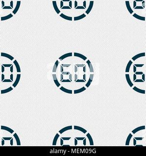 60 zweite Stoppuhr-symbol unterzeichnen. Nahtlose abstrakt Hintergrund mit geometrischen Formen. Vector Illustration Stock Vektor
