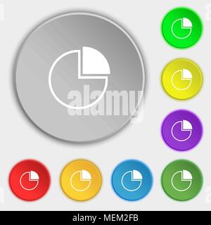 Infografik Symbol unterzeichnen. Symbol auf acht Tasten. Vector Illustration Stock Vektor