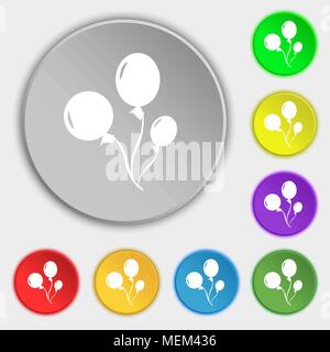 Ballons Icon Anmelden. Symbol auf acht Tasten. Vector Illustration Stock Vektor