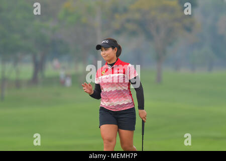 Moriya Jutanugarn von Thailand im Honda LPGA Thailand 2018 im Siam Country Club, Old Course am 24. Februar 2018 in Pattaya, Chonburi, Thailand. Stockfoto