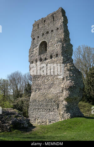 BRAMBER, WEST SUSSEX/UK - 20. April: Bleiben von bramber Castle im Bramber West Sussex UK am 20. April 2018 Stockfoto