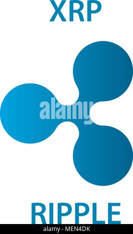 Welligkeit cryptocurrency blockchain Symbol. Virtuelle elektronische, Internet Geld oder cryptocoin Symbol, Logo Stock Vektor