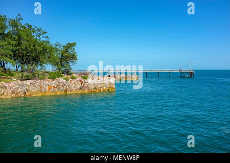 Nightcliff Jetty in einem Vorort von Darwin, Northern Territory, Australien. Stockfoto