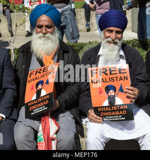 Demonstration in London's Parliament Square gegen Nahendra der Modi Besuch in Großbritannien Stockfoto