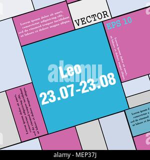 Leo zodiac Symbol unterzeichnen. Moderne Wohnung Stil für Ihr Design. Vector Illustration Stock Vektor