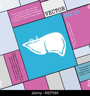 Leber Symbol unterzeichnen. Moderne Wohnung Stil für Ihr Design. Vector Illustration Stock Vektor