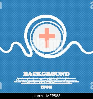 Religiöse, christliche Symbol unterzeichnen. Blau und Weiß abstrakt Hintergrund mit Platz für Text und ihrem Design. Vector Illustration Stock Vektor