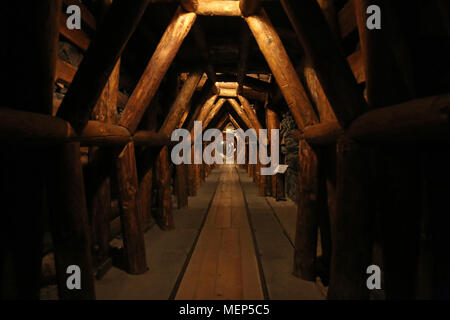Die Mine von St. Barbara unter der Technischen Museum in Zagreb, Kroatien. Stockfoto